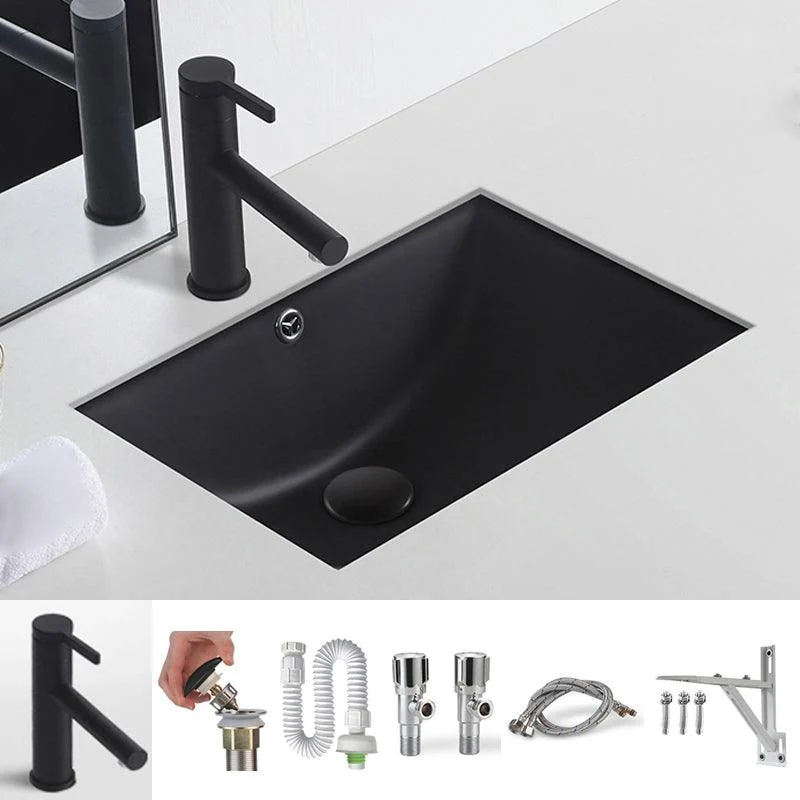 Black Undermount Vanity Sink Modern Porcelain Undermount Vanity Sink -Bathlova