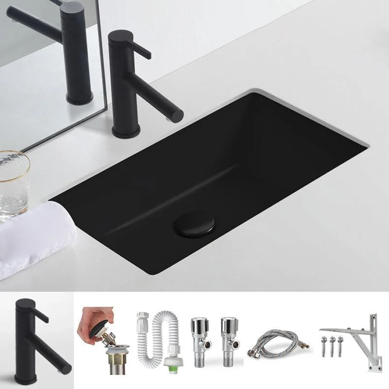 Black Undermount Vanity Sink Modern Porcelain Undermount Vanity Sink -Bathlova