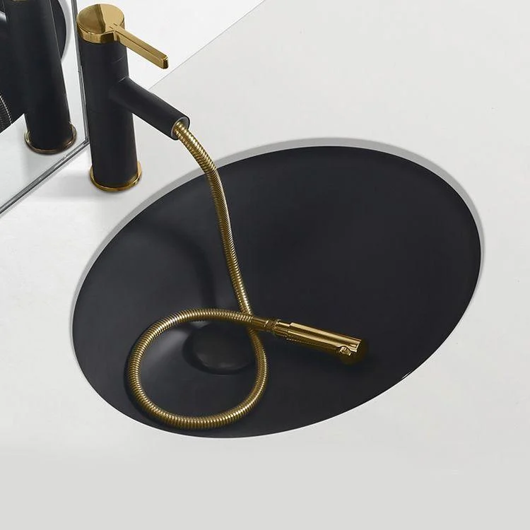 Black Undermount Vanity Sink Modern Porcelain Undermount Vanity Sink -Bathlova