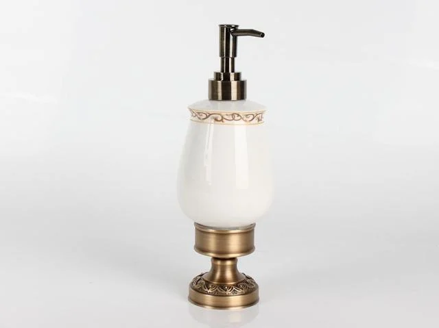 Brass Desktop Antique Brass Liquid Soap Dispenser Collection -Bathlova