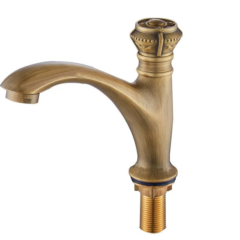 Brass Farmhouse Basin Lavatory Tap Single Hole Tap Knob Handle Bathroom Tap -Bathlova