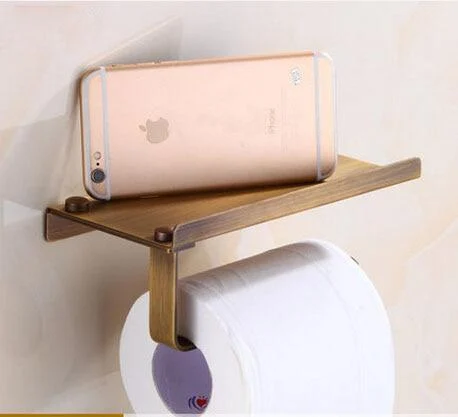 Brass Finished Bathroom Toilet Paper Holder Roll -Bathlova