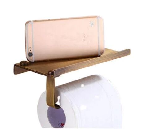 Brass Finished Bathroom Toilet Paper Holder Roll -Bathlova