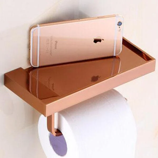 Brass Finished Bathroom Toilet Paper Holder Roll -Bathlova