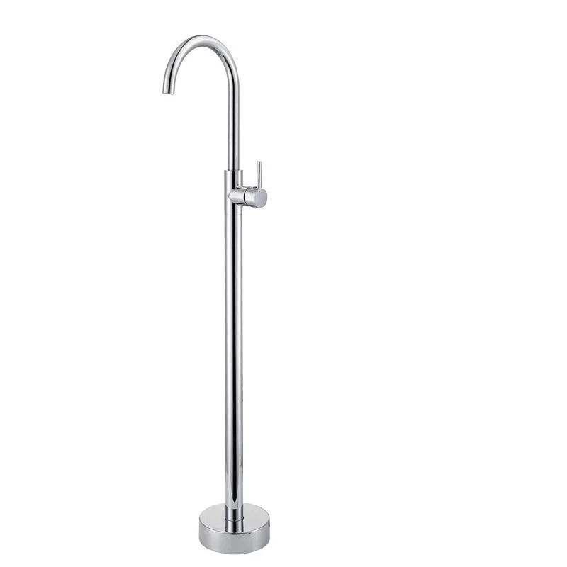 Brass Freestanding Tub Filler Floor Mounted Tub Filler with Handles -Bathlova