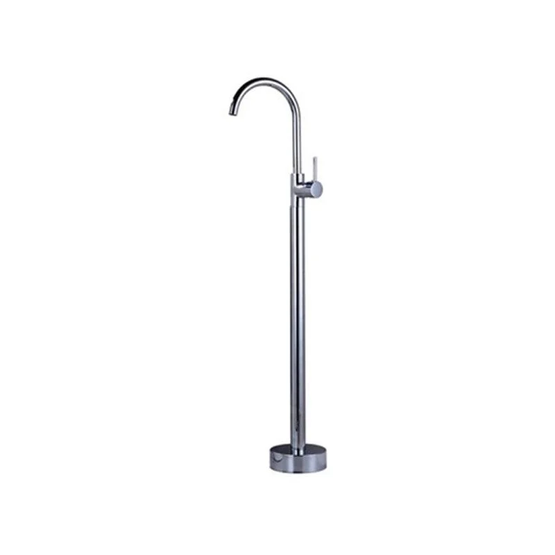 Brass Freestanding Tub Filler Floor Mounted Tub Filler with Lever Handles -Bathlova