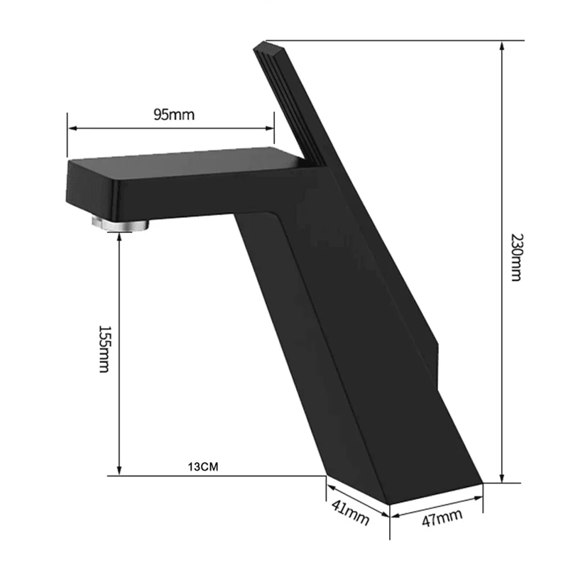 Brass Matte Single Lever Hot and Cold Crane Tap -Bathlova