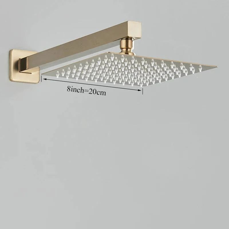 Brass Shower Head 8/10/12inch Tap Concealed In-wall Installation Shower System -Bathlova