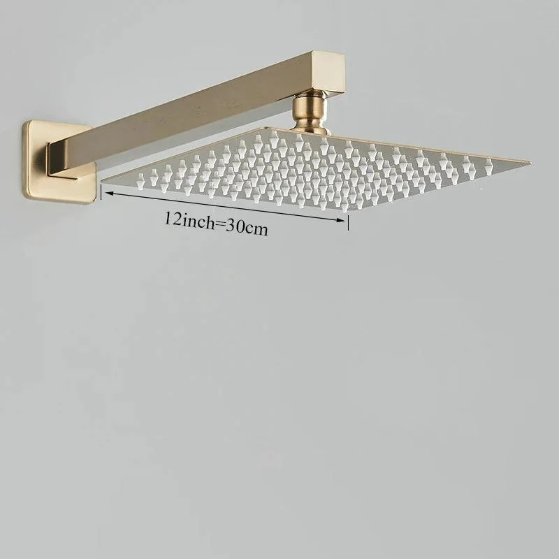 Brass Shower Head 8/10/12inch Tap Concealed In-wall Installation Shower System -Bathlova