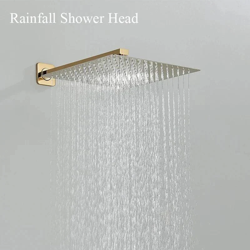 Brass Shower Head 8/10/12inch Tap Concealed In-wall Installation Shower System -Bathlova