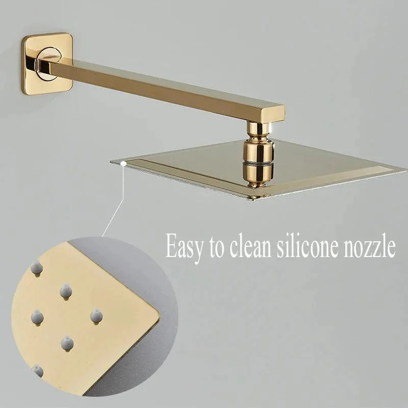 Brass Shower Head 8/10/12inch Tap Concealed In-wall Installation Shower System -Bathlova