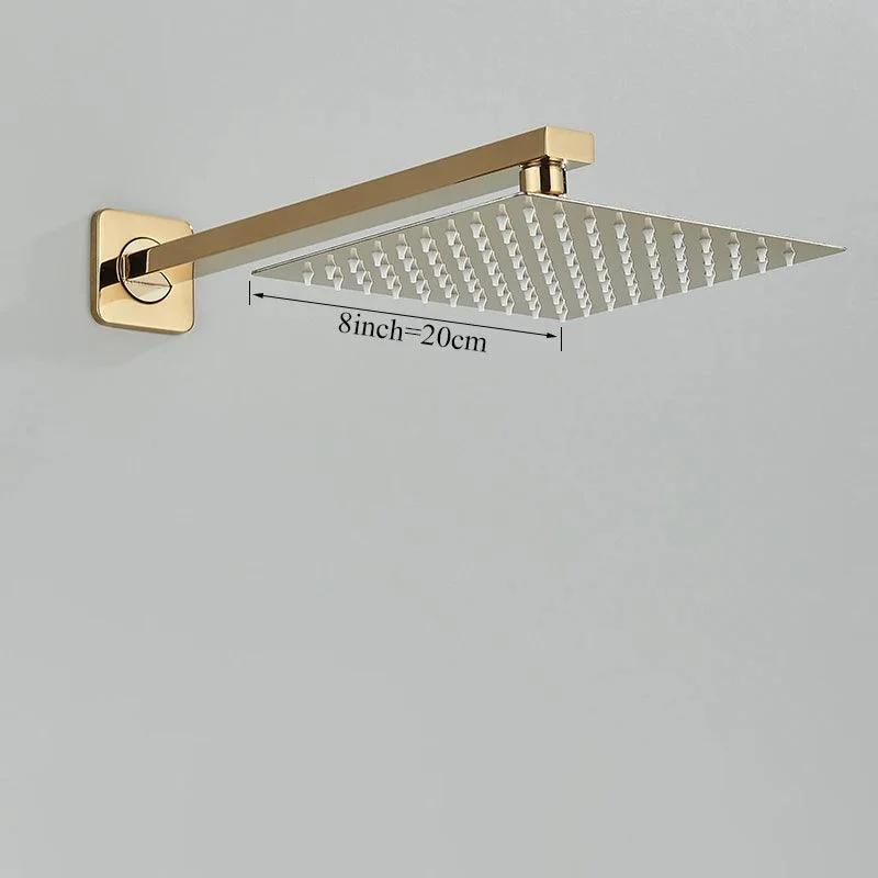 Brass Shower Head 8/10/12inch Tap Concealed In-wall Installation Shower System -Bathlova