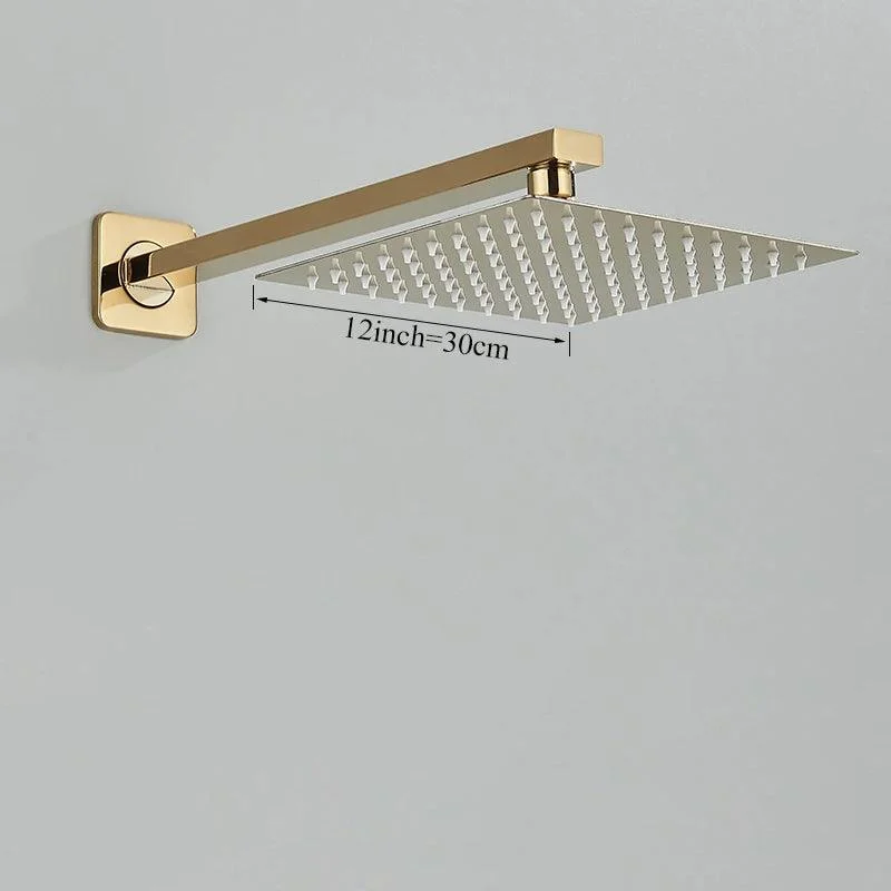 Brass Shower Head 8/10/12inch Tap Concealed In-wall Installation Shower System -Bathlova