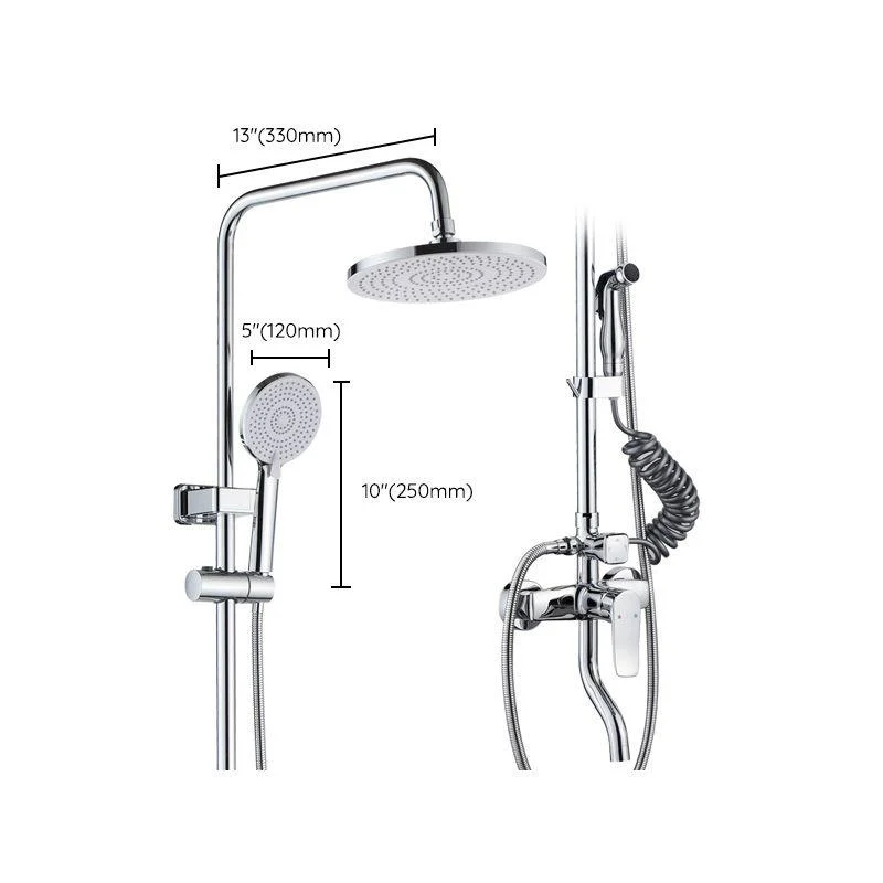 Brass Shower System Temperature Control Wall Mounted Shower Combo with Valve -Bathlova