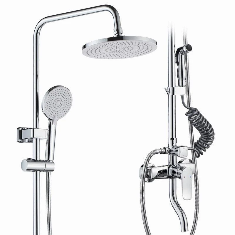 Brass Shower System Temperature Control Wall Mounted Shower Combo with Valve -Bathlova