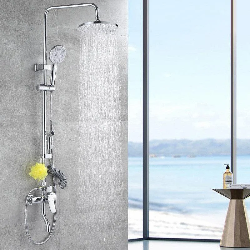 Brass Shower System Temperature Control Wall Mounted Shower Combo with Valve -Bathlova