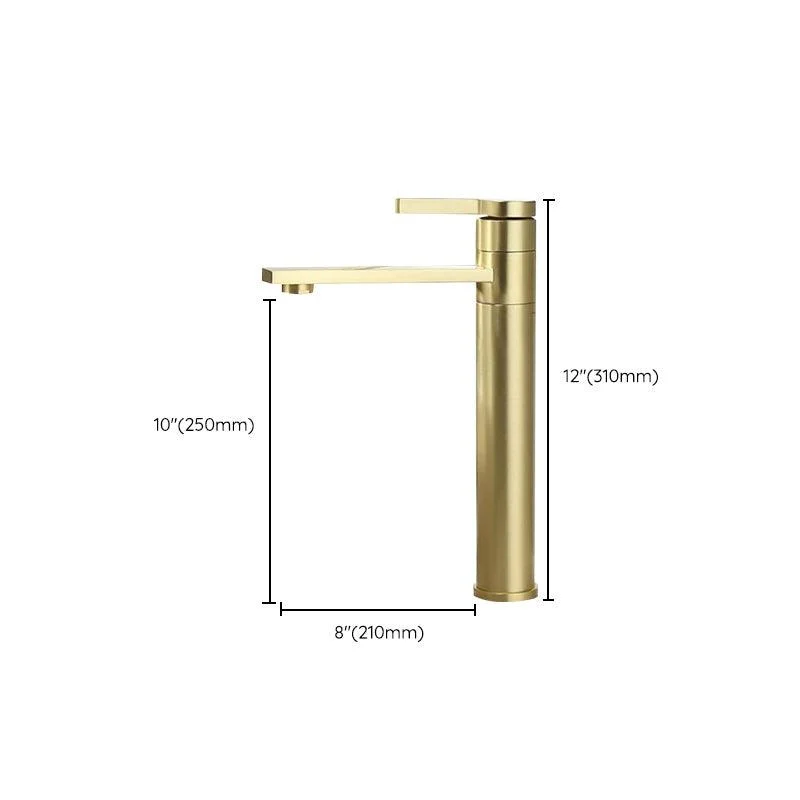 Brass Single Hole Sink Tap Low Arc Square Bathroom Sink Tap -Bathlova