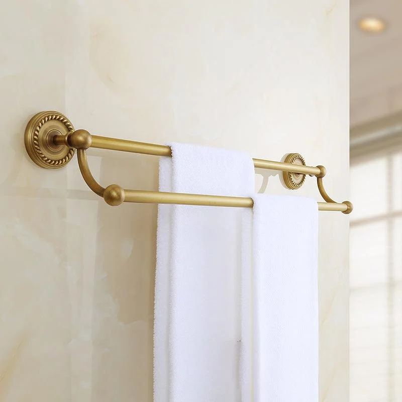 Brass Traditional Bathroom Accessory Set Vintage Bronze Bath Shelf/Towel Bar/Robe Hook -Bathlova