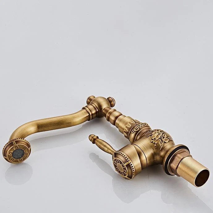 Brass Traditional Wide Spread Bathroom Tap Lever Lavatory Tap -Bathlova