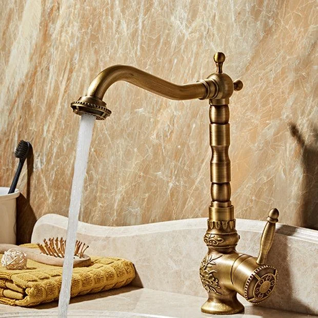 Brass Traditional Wide Spread Bathroom Tap Lever Lavatory Tap -Bathlova