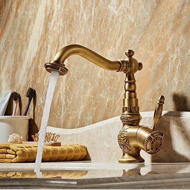 Brass Traditional Wide Spread Bathroom Tap Lever Lavatory Tap -Bathlova