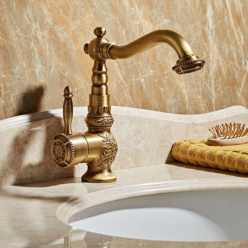 Brass Traditional Wide Spread Bathroom Tap Lever Lavatory Tap -Bathlova