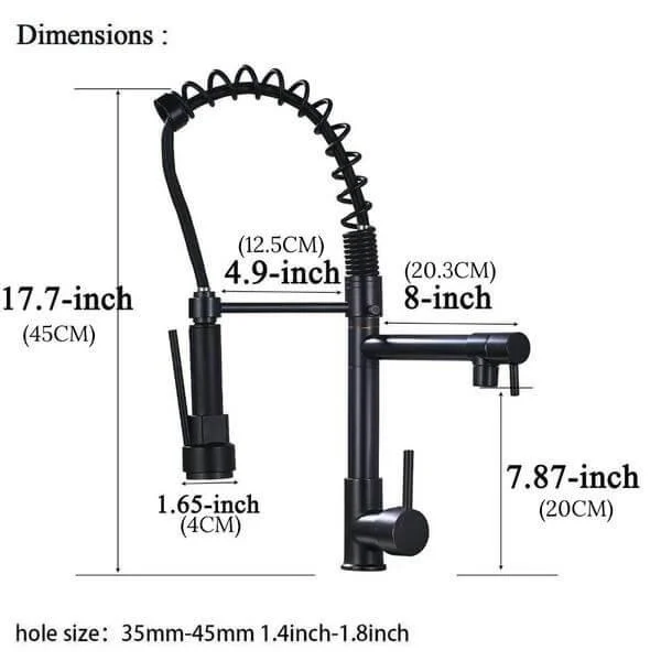 Carylon - LED Kitchen Spring Deck Mounted Tap -Bathlova