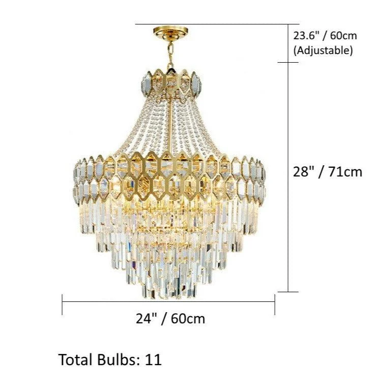 Caspian - Luxury Glass Crystal Chandelier -Bathlova