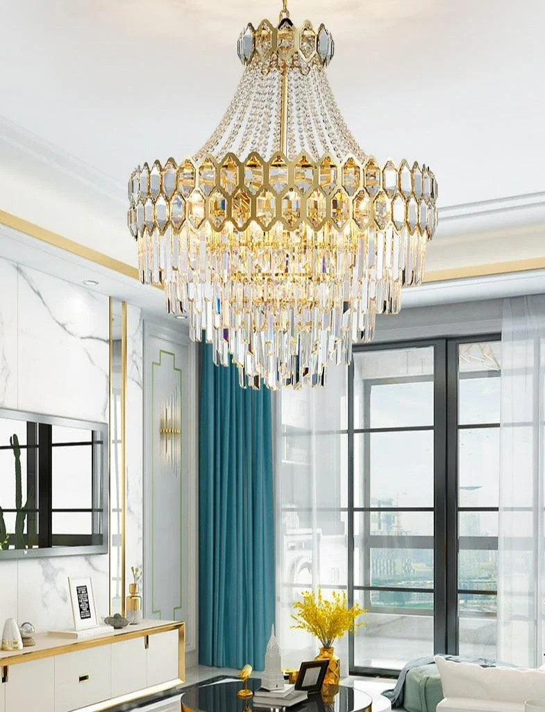 Caspian - Luxury Glass Crystal Chandelier -Bathlova