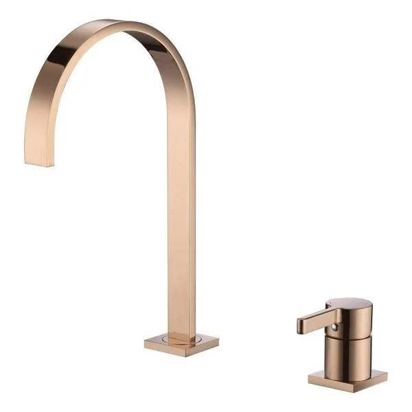 Cassian - Long Tube Two Hole Bathroom Sink Tap -Bathlova