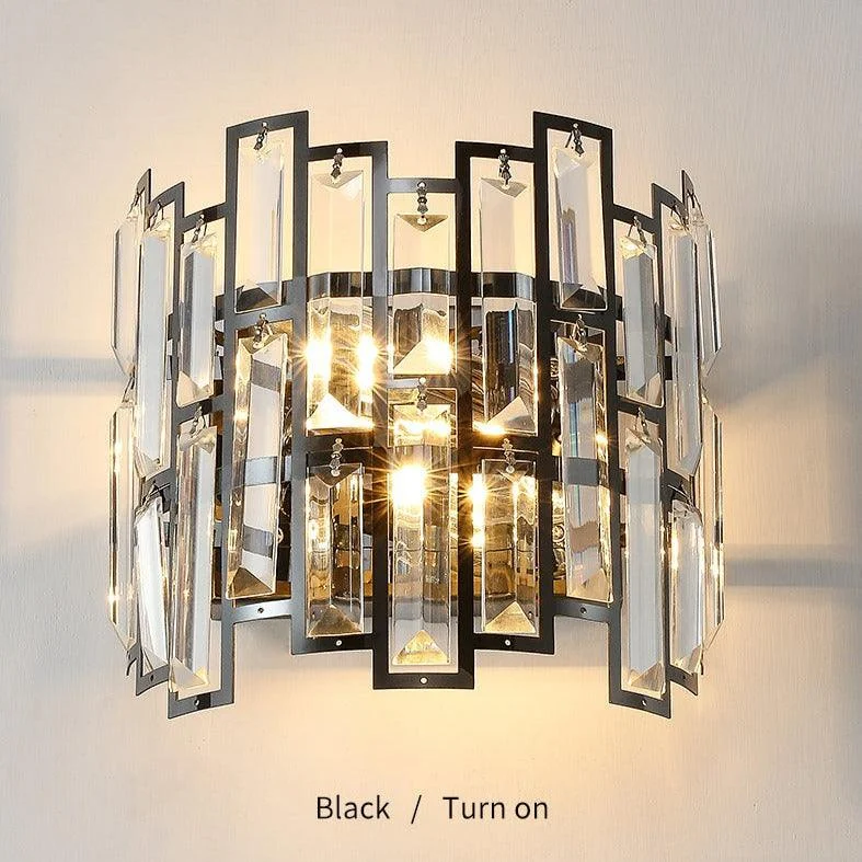 Cassius - Modern Glass Crystal Wall Light -Bathlova