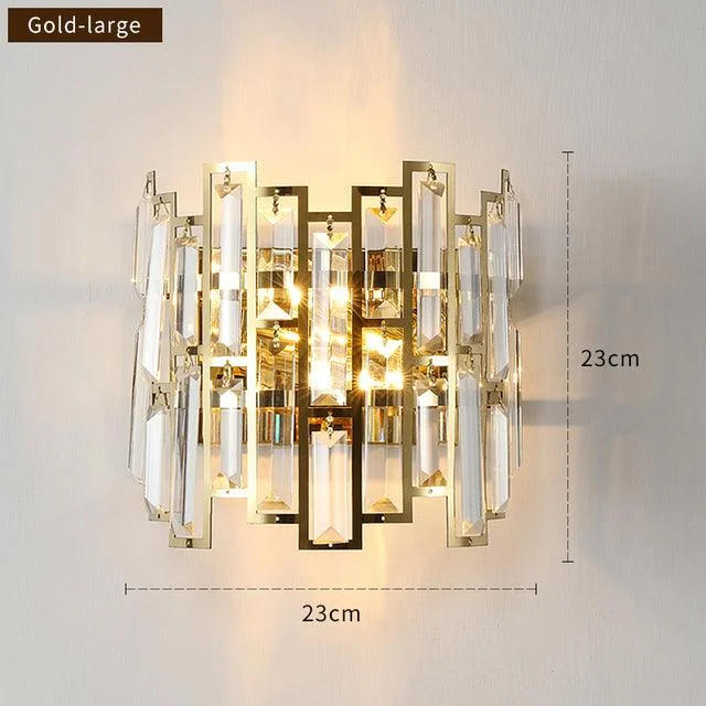 Cassius - Modern Glass Crystal Wall Light -Bathlova