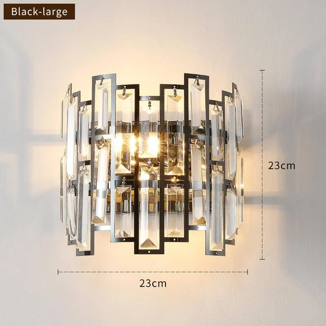 Cassius - Modern Glass Crystal Wall Light -Bathlova