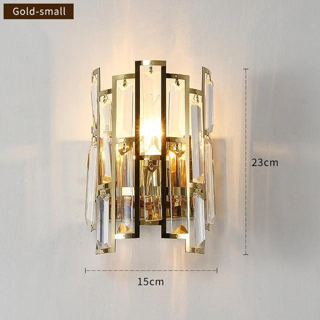 Cassius - Modern Glass Crystal Wall Light -Bathlova