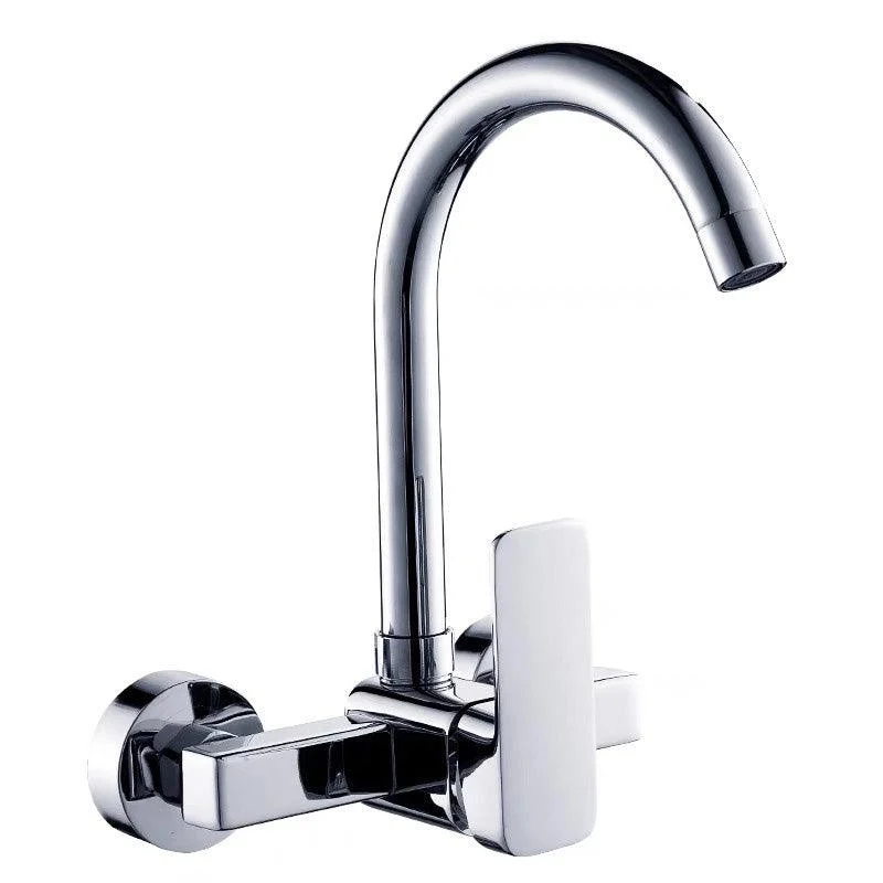 Centerset Bathroom Sink Tap Single-handle Swivel Spout Centerset Tap -Bathlova