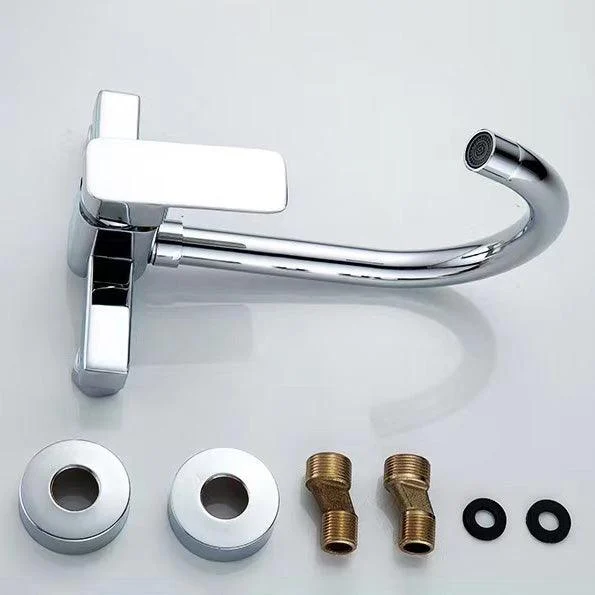 Centerset Bathroom Sink Tap Single-handle Swivel Spout Centerset Tap -Bathlova