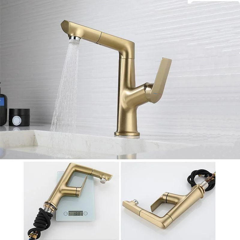 Centerset Lavatory Tap Glam Style Tap with Single Lever Handle -Bathlova