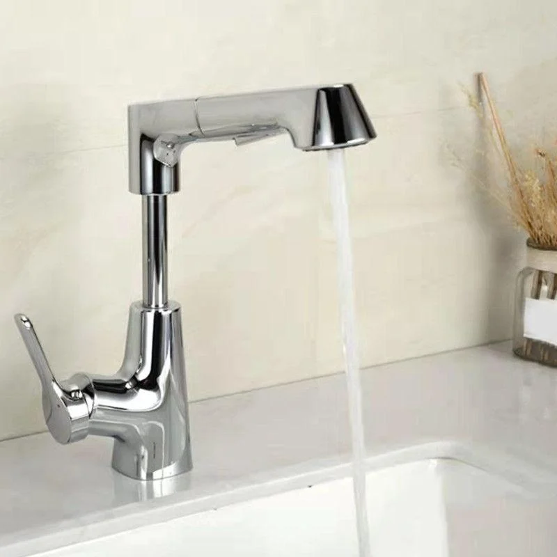 Centerset Sink Tap Contemporary Pull-out Tap with Single Handle -Bathlova