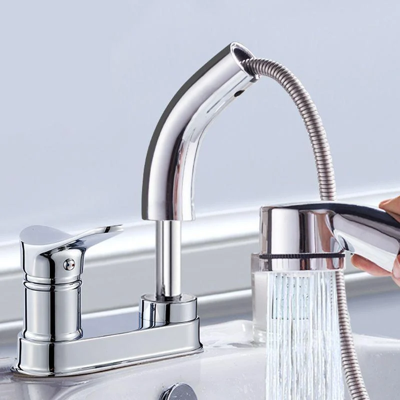 Centerset Tap Lever Handles High-Arc Centerset Bathroom Sink Tap -Bathlova