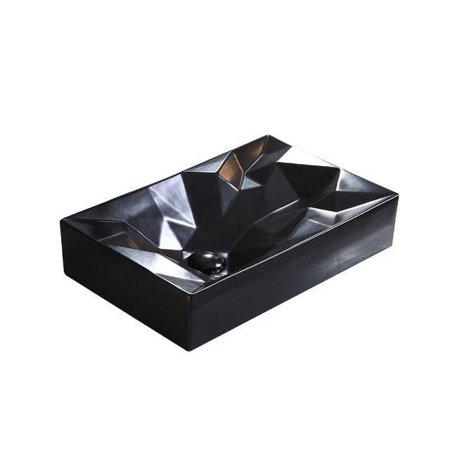 Ceramic Bathroom Sink Modern Creative Wash Basin Above Counter Basin -Bathlova