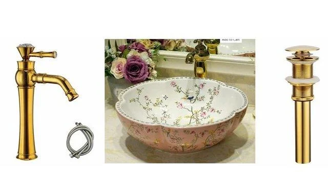 Ceramic Countertop Wash Basin Bathroom Vessel Sink Bowl for Vanity Top -Bathlova