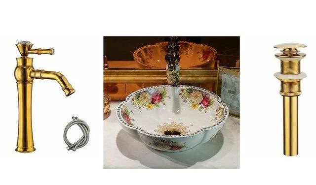 Ceramic Countertop Wash Basin Bathroom Vessel Sink Bowl for Vanity Top -Bathlova