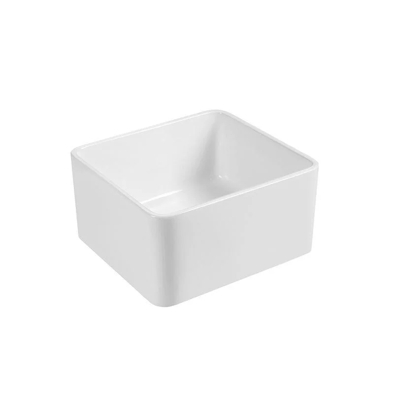 Ceramic Kitchen Sink Single Basin Contemporary Style Kitchen Sink(Not Including Tap) -Bathlova