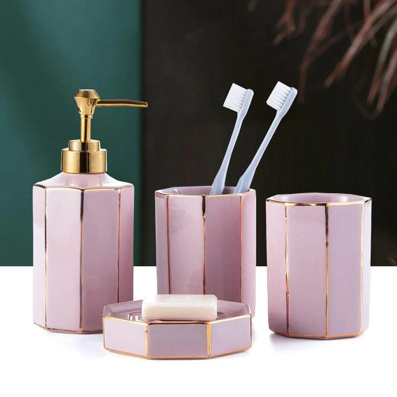 Ceramic Set 4-piece Bathroom Set Bathroom Decoration Accessories -Bathlova