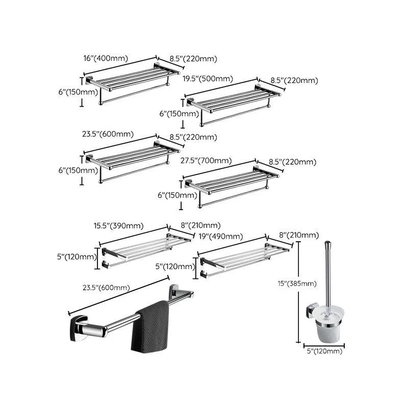 Chrome Brass Modernism Bathroom Accessory as Individual or as a Set -Bathlova