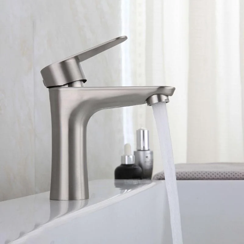 Circular Single Handle Bathroom Tap Single Hole Vessel Sink Tap in Chrome -Bathlova