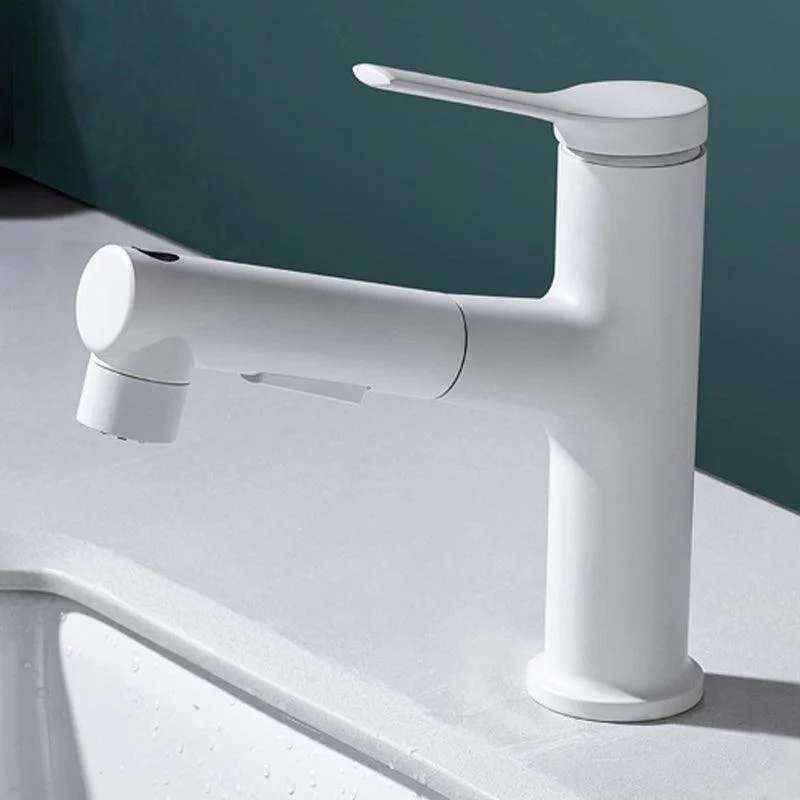 Circular Single Handle Bathroom Tap Single Hole Vessel Sink Tap with Swivel -Bathlova