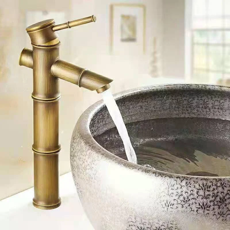 Circular Single Handle Tap Country Style Basin Lavatory Tap -Bathlova