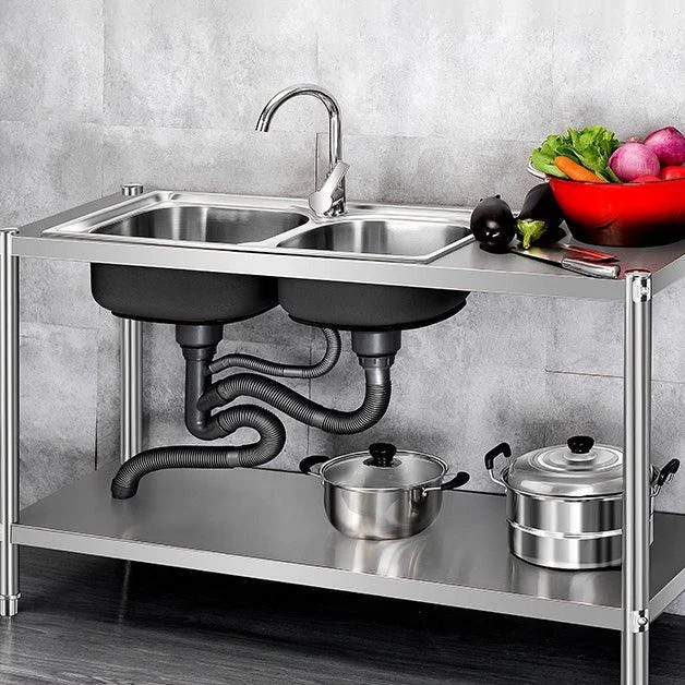 Contemporary Style Kitchen Sink Stainless Steel All-in-one Kitchen Sink -Bathlova