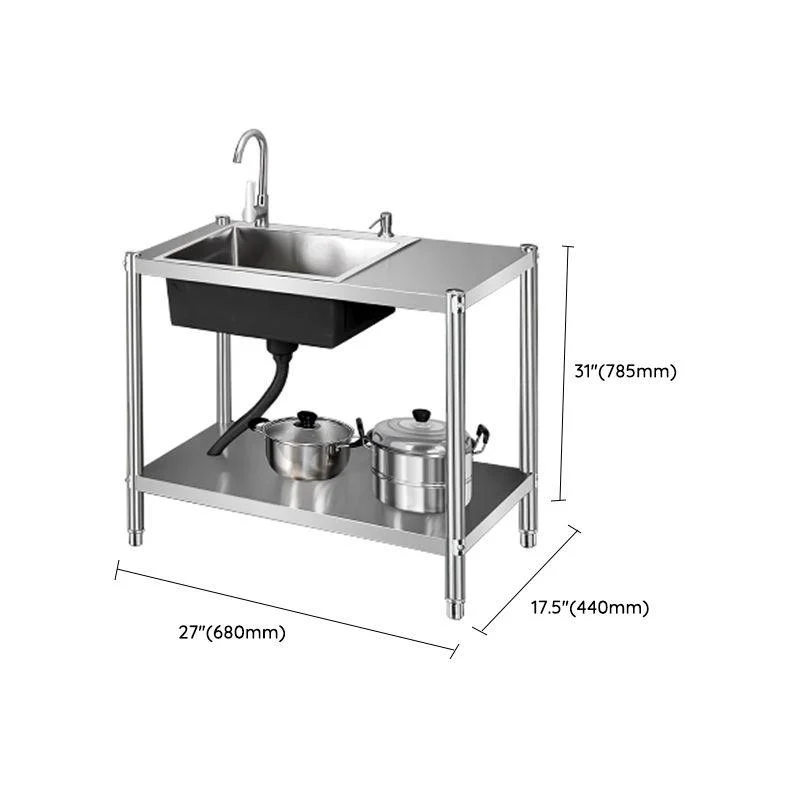 Contemporary Style Kitchen Sink Stainless Steel All-in-one Kitchen Sink -Bathlova